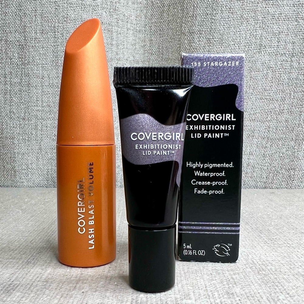 🎁3 for $30🎁 COVERGIRL Exhibitionist Lid Paint & Lash Blast Volume mascara mini - Picture 1 of 5